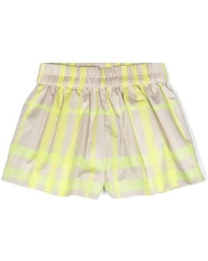 Burberry Toddler Marcy Check Cotton-Blend Shorts - Yellow