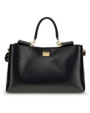 Dolce & Gabbana Dolce & Gabbana Vittoria Top Handle Bag - Black