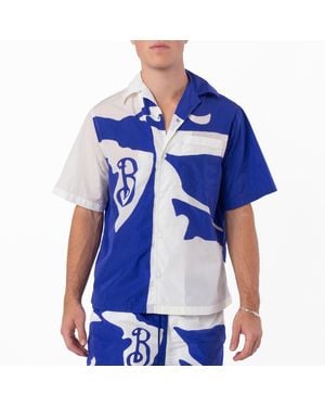 Burberry Ekd Short-Sleeve Nylon Shirt - Blue