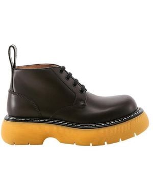 Bottega Veneta Swell Lace Up Ankle Boots - Multicolour