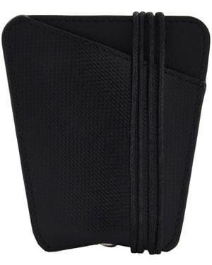 CAHU Leatherembossed Logo Bell Keychain - Black