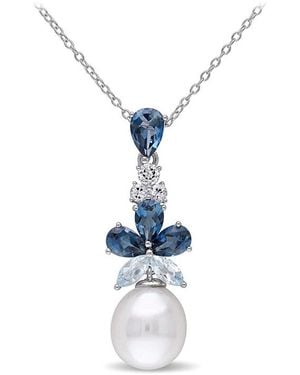 Amour 3 1/4 Ct Tgw London, Sky And Topaz And 9.5 - White