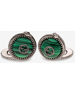 Gucci G Garden Sterling Cufflink Ybe57742600100U - Green