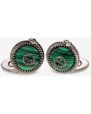 Gucci G Garden Sterling Cufflink Ybe57742600100U - Green