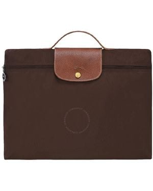 Longchamp Le Pliage Canvas Briefcase - Brown