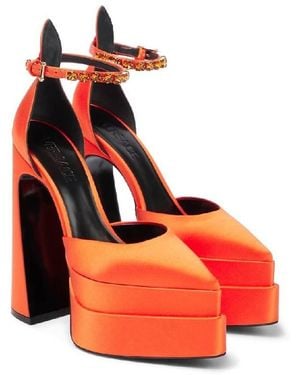 Versace Aevitas Pointy Platform Court Shoes - Red