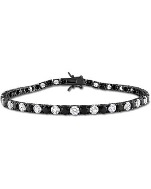 Amour 17 Ct Tgw Created And Sapphire Tennis Bracelet - Black