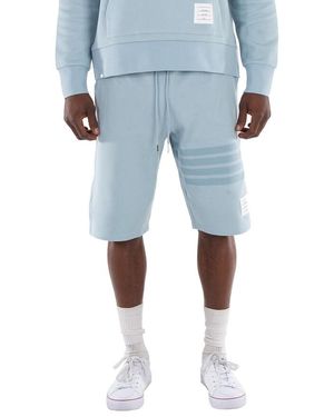 Thom Browne 4-Bar Double Face Knit Sweatshorts, Brand Size 3 - Blue