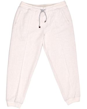 Brunello Cucinelli Off Cashmere Drawstring Sweatpants - Pink