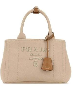 Prada Top Handle Bag - Natural