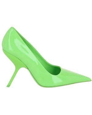 Ferragamo Eva Pantent Leather Court Shoes - Green