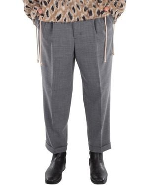 Ami Paris Gris Chine Carott Fit Pants - Multicolor