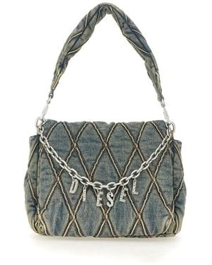 DIESEL Charm-D Shoulder Bag - Grey