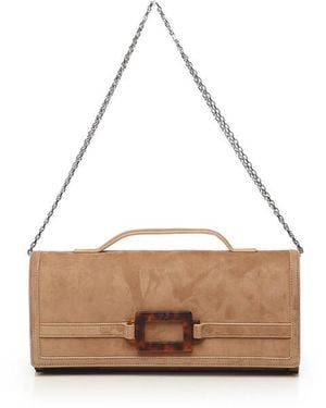 Roger Vivier Belle Vivier Clutch - White