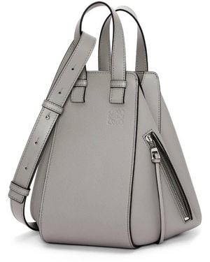 Loewe Small Hammock Calfskin Bag - Grey