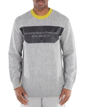 A_COLD_WALL* A Cold Wall Light Framework Crewneck Graphic Jumper - Grey