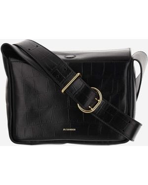 Jil Sander Flap Mini Shoulder Bag - Black