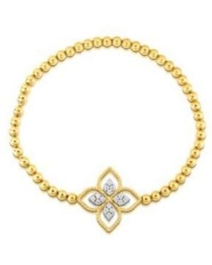 Roberto Coin 18K .16Ctw Flower Bracelet - Metallic