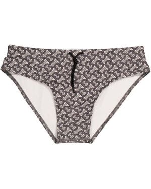 Burberry Mid Grayes Monogram Swim Briefs - White