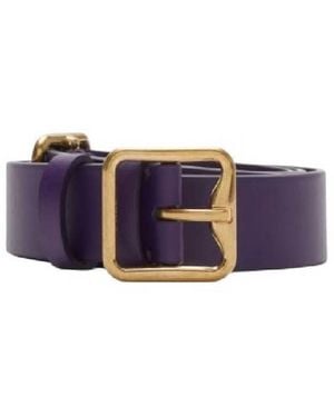 Burberry Adjustable Fit Leather Belt - Blue