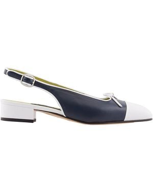 CAREL PARIS Josephine Slingback Ballet Pumps, Brand Size 36 Us - Blue