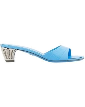 Ferragamo Arya 40 Cage Heel Mules - Blue