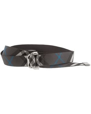Burberry Check Webbing B-Buckle Belt - Black