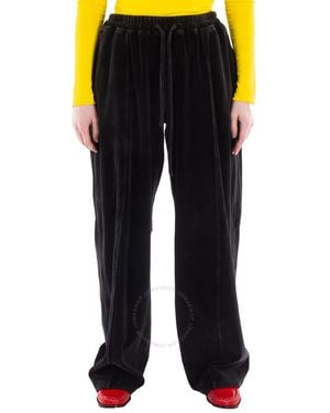 T By Alexander Wang Articulated Velour Track Pants - Blue