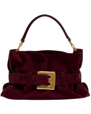 Balmain Anthem Shoulder Bag Burgundy - Purple