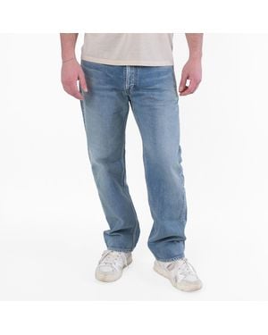 Saint Laurent Benjamin Denim Baggy Jeans, Waist - Blue
