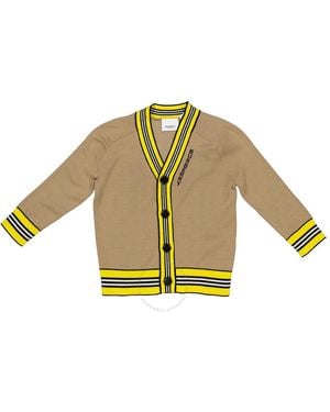 Burberry Boys Archive Icon Stripe Cardigan - Yellow