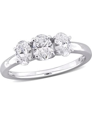 Created Forever 1Ct Tw Oval Lab-Grown Diamond 3-Stone Engagement Ring - White