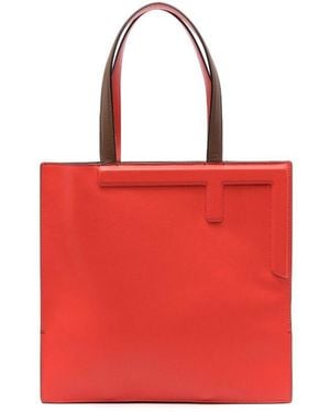 Fendi Flip Medium Shoulder Bag - Red