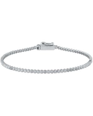 Brilliant Diamond 2.00 Carat, Prong Set 10K Round-Cut Lab Grown Diamond Tennis Bracelet (J, Vs-Si) - Metallic