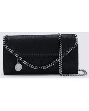 Stella McCartney Faux Leather Continental Wallet Crossbody Bag - Black