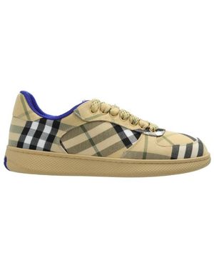 Burberry Terrace Check Low-Top Sneakers, Brand Size 38.5 Us - Green