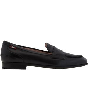 Bally Dielle Lambskin Penny Loafers, Brand Size 35 Us - Black