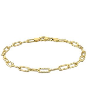 Amour 3.5Mm Fancy Cut Paperclip Chain Bracelet - Metallic