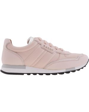 Bally Glarys Leather Low-Top Trainers, Brand Size 37 Us - Pink