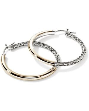 John Hardy Essential Hoop Earring, Sterling, 30Mm - Metallic