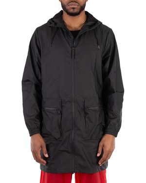 Rains Long Cargo Jacket - Black