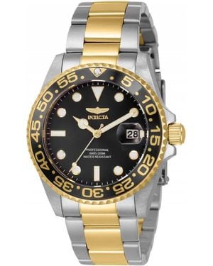 INVICTA WATCH Pro Diver Quartz Black Dial Two-tone Watch - Grey