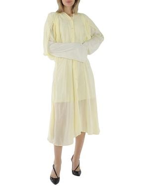 Acne Studios Ladies Pale Layered Long Sleeve Dress - Yellow