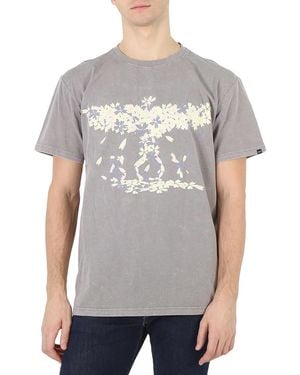 BOY London Washed Boy Eagle Blossom Cotton T-Shirt - Grey
