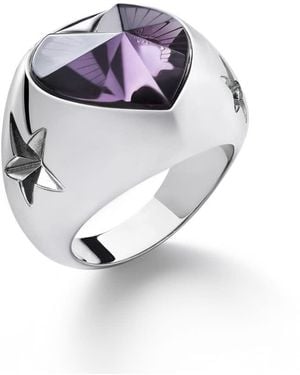 Baccarat 'Etoile De Mon Coeur' Crystal Ring 2812842 - Metallic