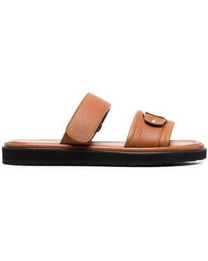 Ferragamo Vara Touch-Strap Sandals - Brown