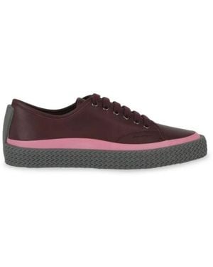 Ferragamo Ferragamo Storm Leather Low-Top Trainers - Brown