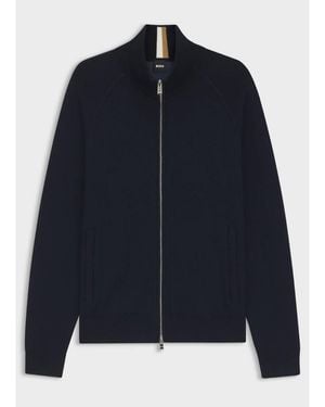 BOSS Zip-Up Cardigan - Blue