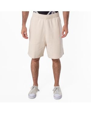 Burberry Equestrian Knight Design Cotton Shorts - Natural