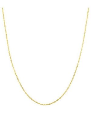 Tresorra 10K Singapore Chain Necklace - Metallic